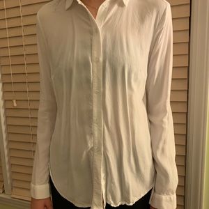 White collared shirt.